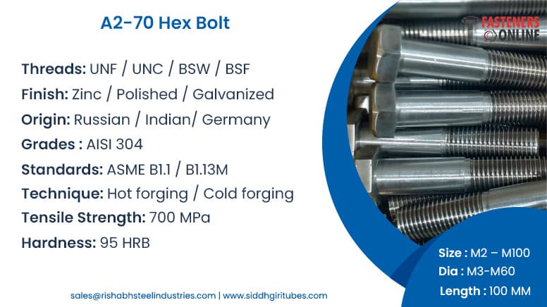 A2-70 Hex Bolt