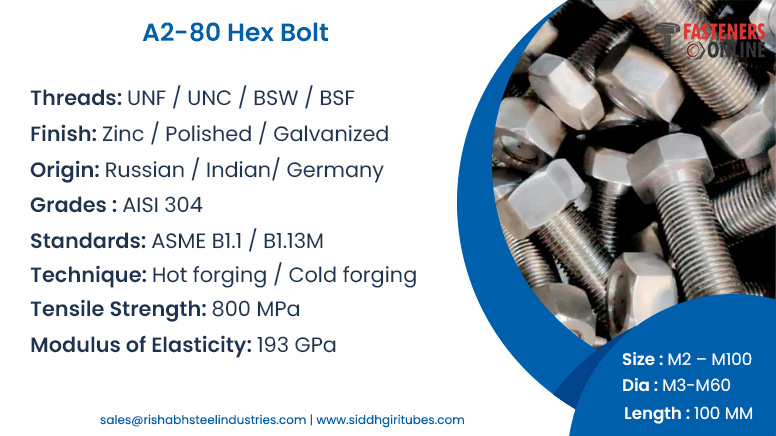 A2-80 Hex Bolt