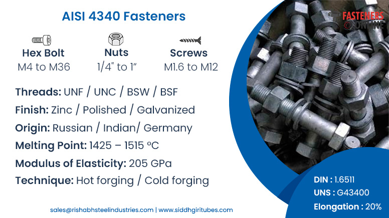 AISI 4340 fasteners