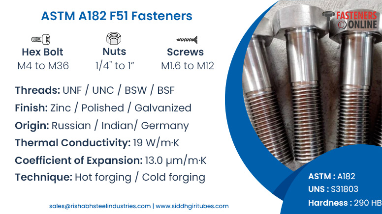 ASTM A182 F51 Fasteners