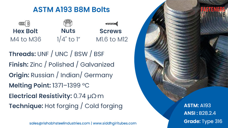 ASTM A193 B8M Bolts