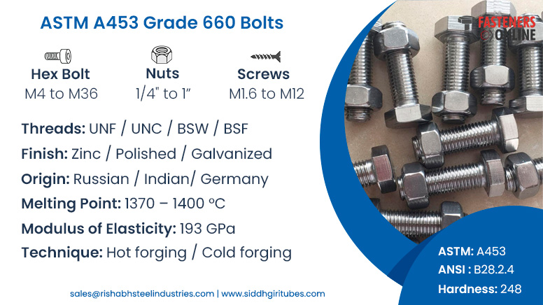 ASTM A453 Grade 660 Bolts