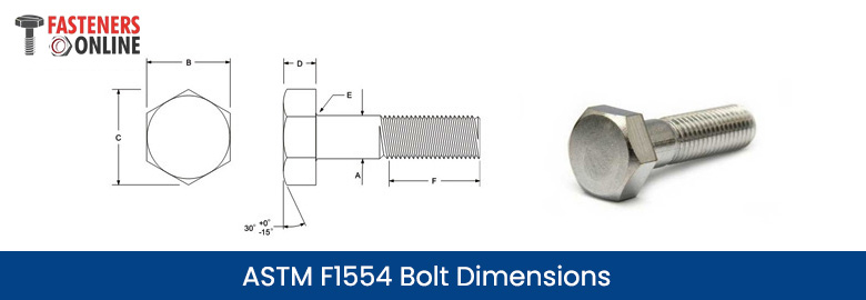 ASTM F1554 bolt dimensions