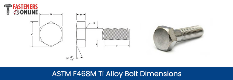 ASTM F468M ti alloy Bolt Dimensions