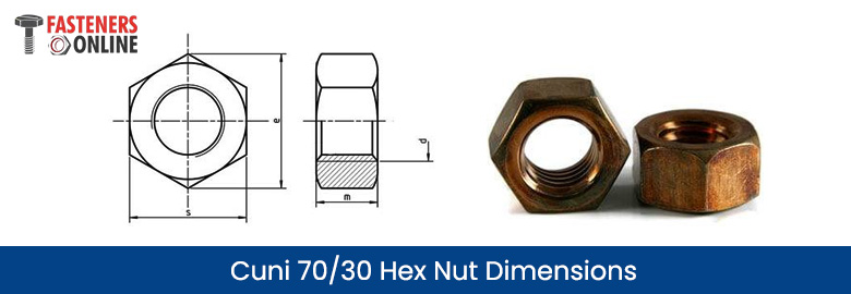 Cuni 70/30 Hex Nut Dimensions
