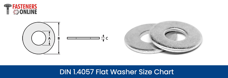 DIN 1.4057 Flat Washer Size Chart