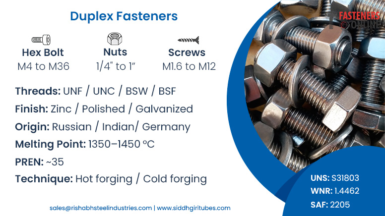 Duplex Fasteners Duplex Fasteners