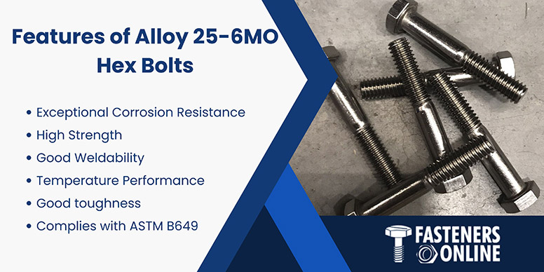 Features of Alloy 25-6MO Hex Bolts