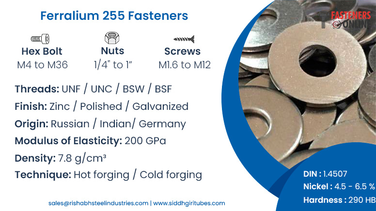 Ferralium 255 Fasteners