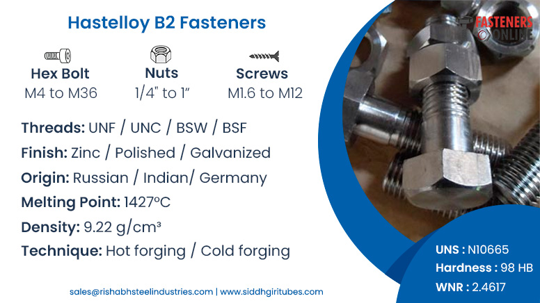 Hastelloy B2 Fasteners