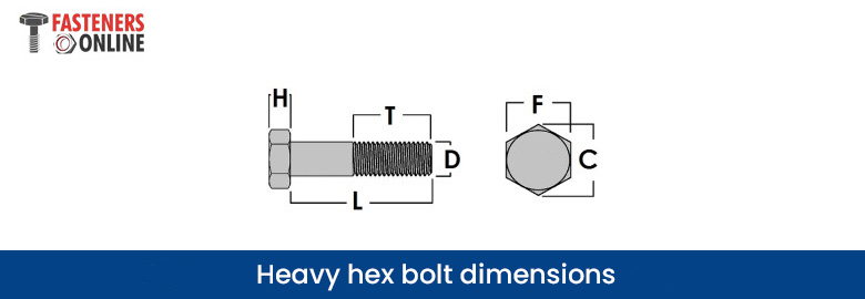 Heavy hex bolt dimensions