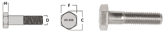 Stainless steel hex head bolts dimension Stainless steel hex head bolts dimension