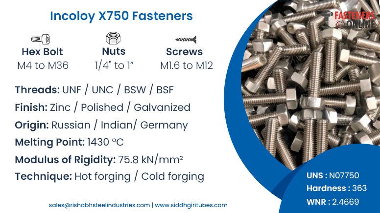 Incoloy X750 Fasteners