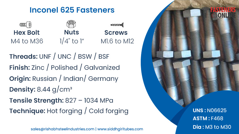 Inconel 625 Fasteners