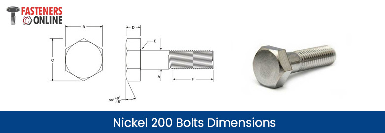 Nickel 200 bolts dimensions