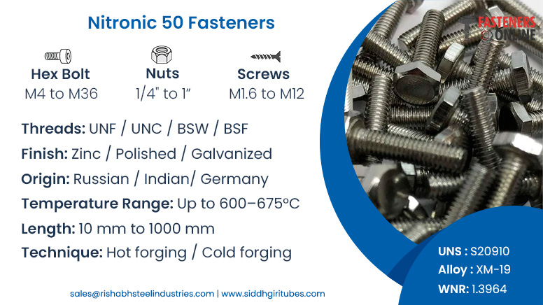 Nitronic 50 Fasteners