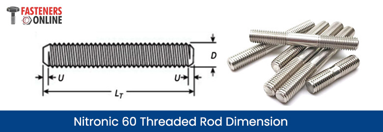 Nitronic 60 threaded rod Dimension