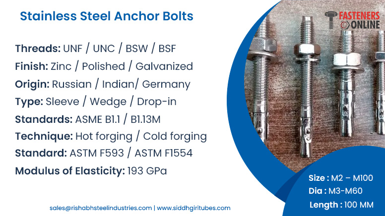 Stainless Steel Anchor Bolts