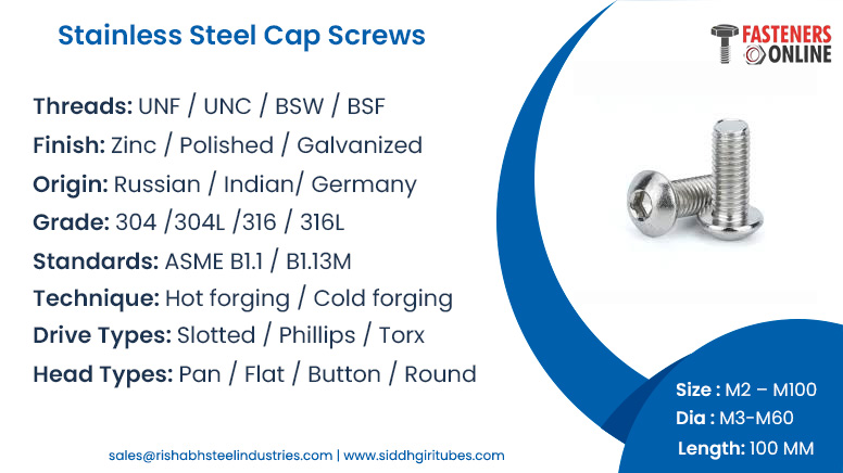 Stainless Steel Cap Screws