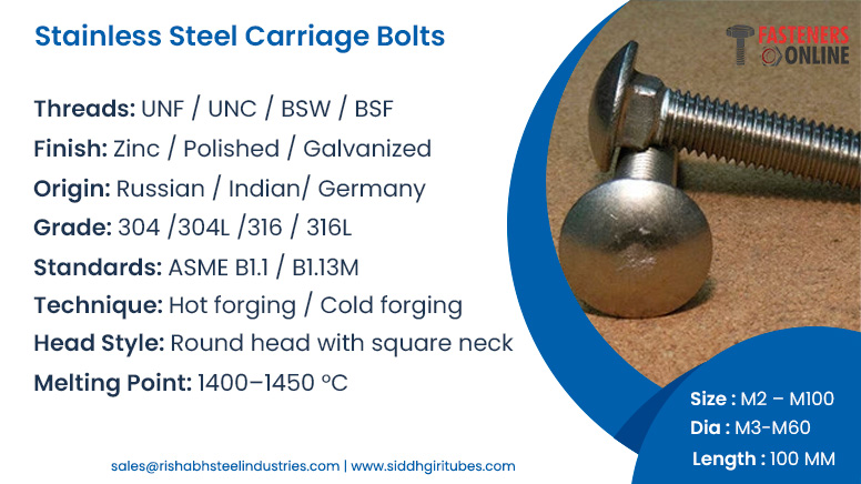 Stainless Steel Carriage Bolts