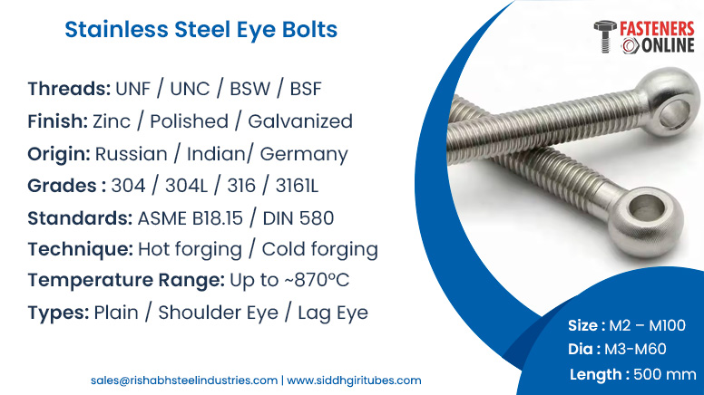 Stainless Steel Eye Bolts