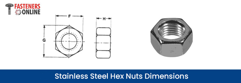 Stainless Steel Hex Nuts Dimensions