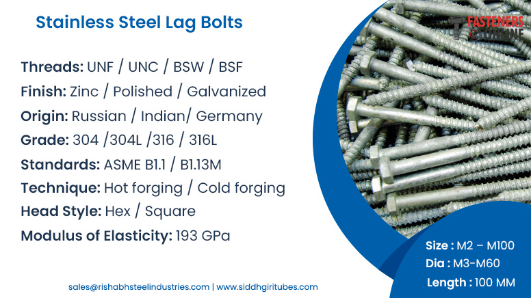Stainless Steel Lag Bolts