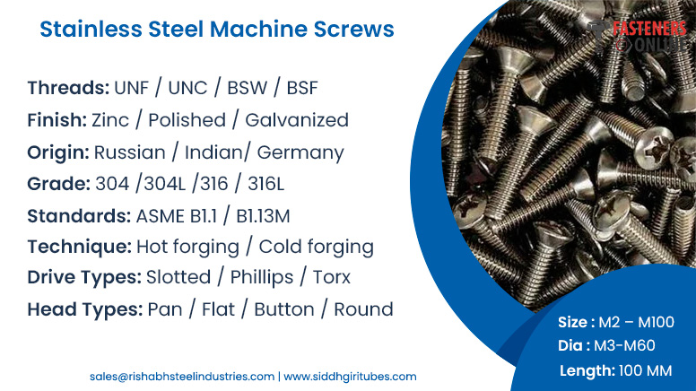 Stainless Steel Machine Screws