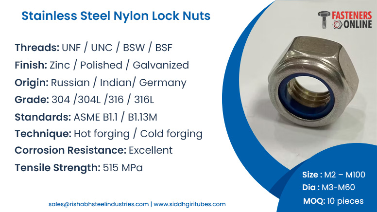 Stainless Steel Nylon Lock Nuts