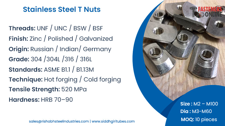 Stainless Steel T Nuts