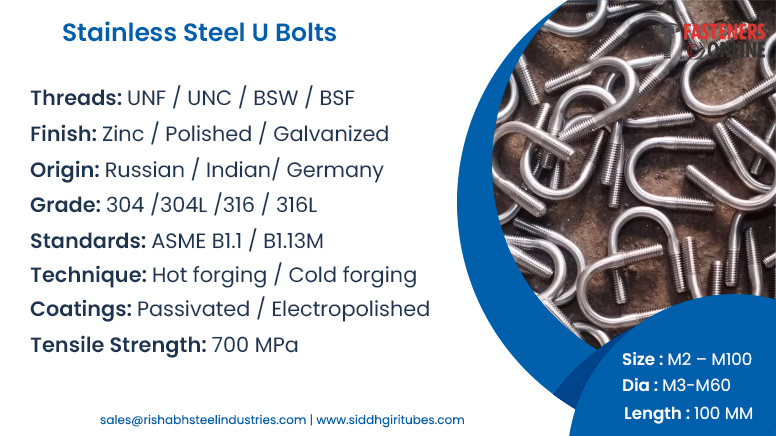 Stainless Steel U Bolts