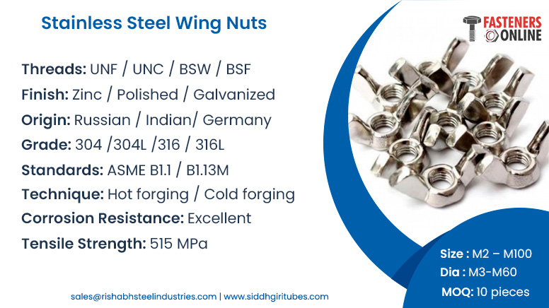Stainless Steel Wing Nuts