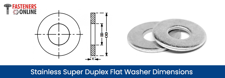 Stainless super duplex flat washer dimensions