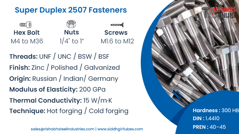 Super Duplex 2507 Fasteners