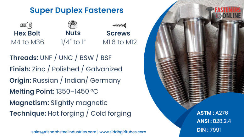 Super Duplex Fasteners Super Duplex Fasteners
