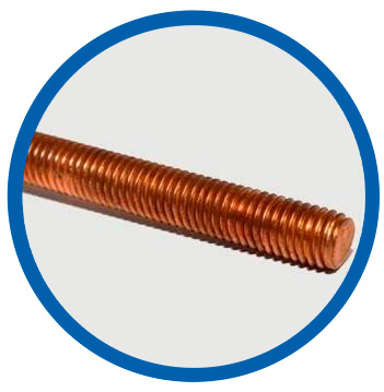 70/30 Cupro Nickel threaded stud 70/30 Cupro Nickel threaded stud