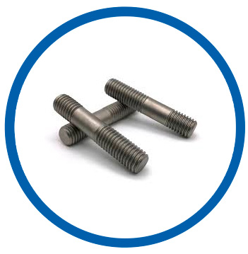 Black steel double end stud bolts