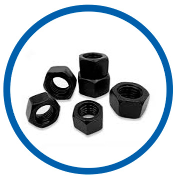Black steel heavy hex nuts