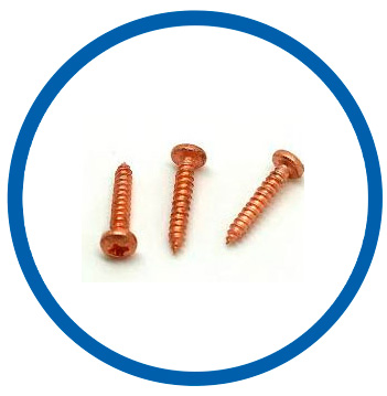 Copper machine screws
