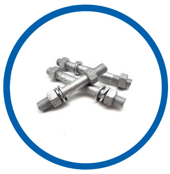High tensile steel grade 10.9 anchor bolts