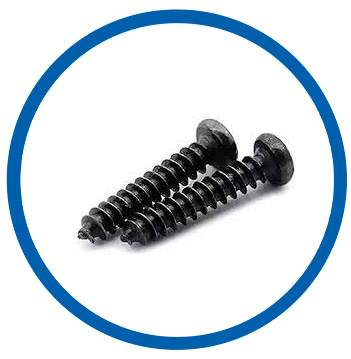 Plain carbon steel screw
