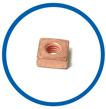 Pure copper square nut