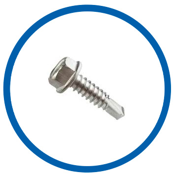 Titanium metal self drilling screws