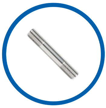 Titanium steel alloy fully threaded studs
