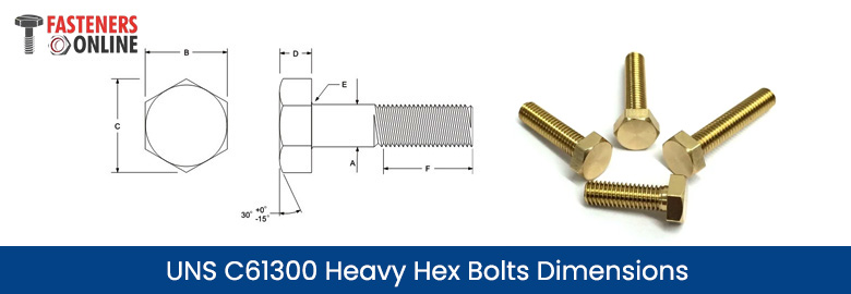UNS C61300 Heavy Hex Bolts Dimensions