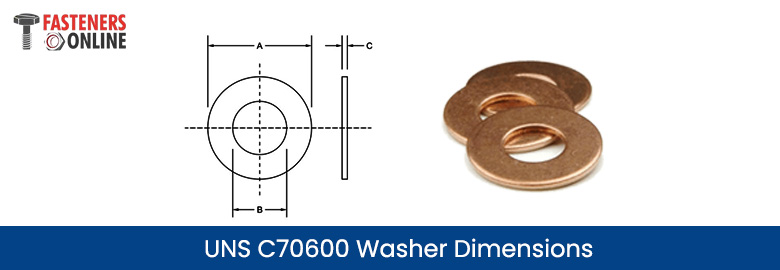 UNS C70600 Washer Dimensions