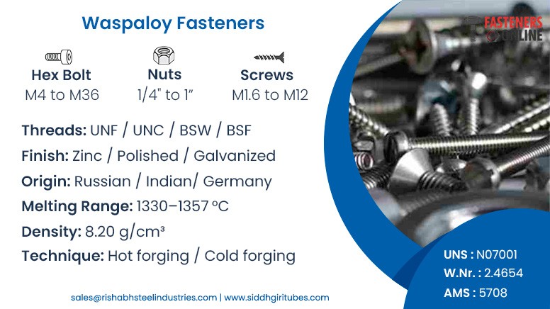 Waspaloy Fasteners Waspaloy Fasteners